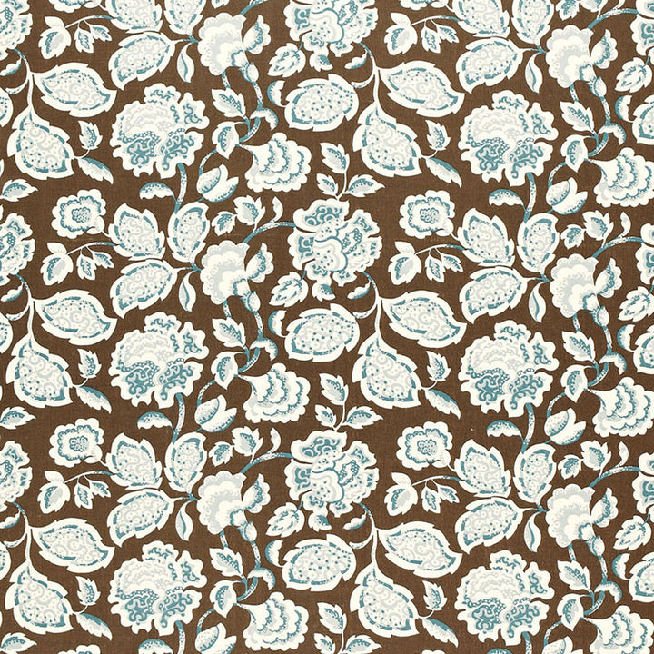 Deco Flower Cocoa 173703 by Schumacher Designer Fabric CLASSIC PRINTS LINEN 100% CZECH REPUBLIC </p><p>Repeat: Horizontal: 27" (69CM) and Vertical: 18" (46CM) 54 - Swanky Fabrics -