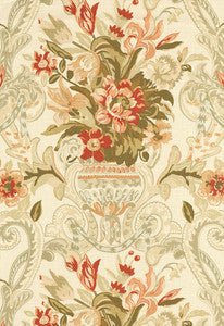 Aylesbury Vase Coral 173840 by Schumacher Designer Fabric