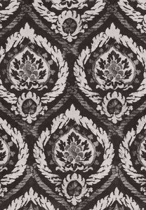 Abaza Resist Charcoal 173950 by Schumacher Designer Fabric