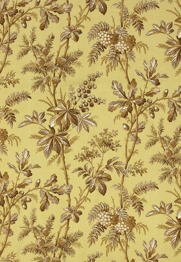 Brantwood Vine Pear 174110 by Schumacher Designer Fabric - 100% Linen - Horizontal: 18 and Vertical: 25.25 54 - Swanky Fabrics -