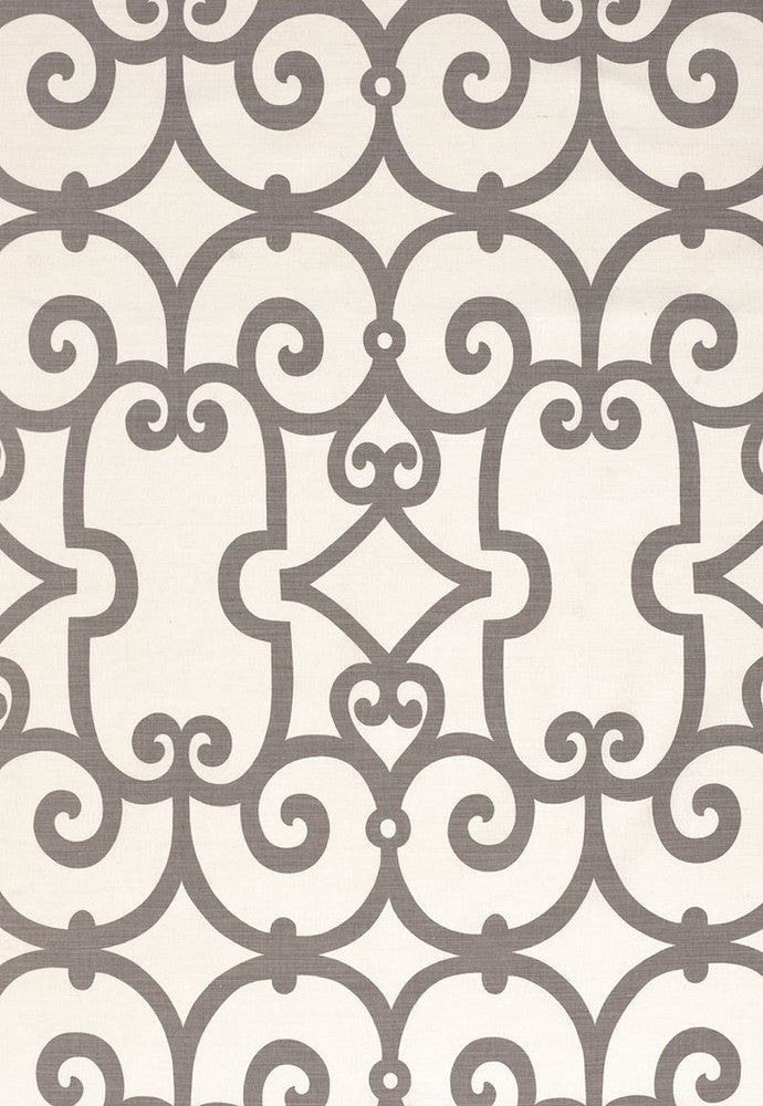 Manor Gate Charcoal 174153 by Schumacher Designer Fabric Classic-Prints 55% Linen, 45% Cotton - Horizontal: 13.5 and Vertical: 25.25 54 - Swanky Fabrics -