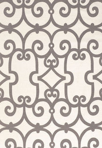 Manor Gate Charcoal 174153 by Schumacher Designer Fabric