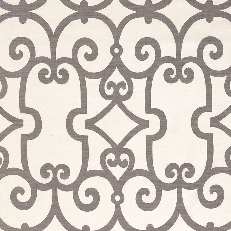 Manor Gate Charcoal 174153 by Schumacher Designer Fabric CLASSIC PRINTS LINEN 55% COTTON 45% ITALY </p><p>Repeat: Horizontal: 13 1/2" (34CM) and Vertical: 25 1/4" (64CM) 54 - Swanky Fabrics -