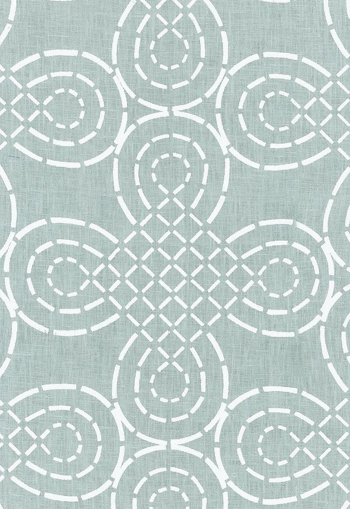 Trellis Knot Cirrus 174220 by Schumacher Designer Fabric Modern-Prints 100% Linen - Horizontal: 13.375 and Vertical: 10.5 54 - Swanky Fabrics -