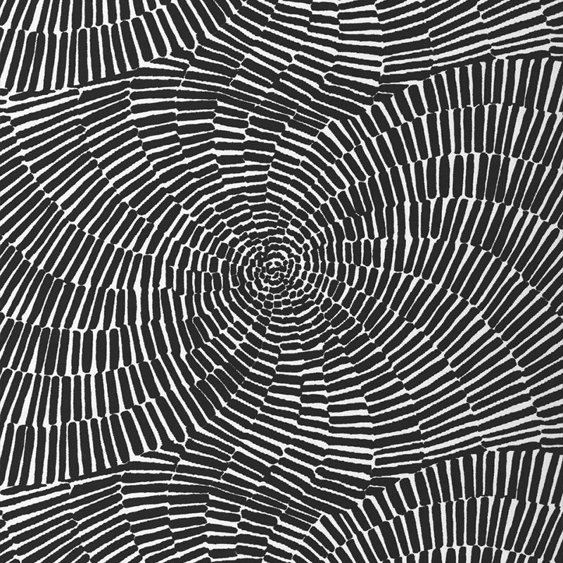 Sonriza Print Black 174243 by Schumacher Designer Fabric INDOOR OUTDOOR PRINTS ACRYLIC TWILL 100% UNITED STATES OF AMERICA WYZENBEEK 15,000 </p><p>Repeat: Horizontal: 52" (132CM) and Vertical: 18" (46CM) 52 - Swanky Fabrics -