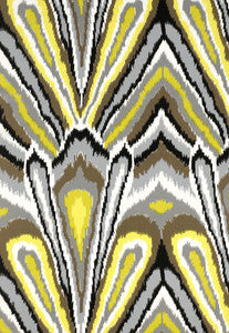 Peacock Print Driftwood 174282 by Schumacher Designer Fabric