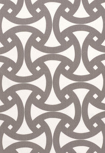Santorini Print Fog 174302 by Schumacher Designer Fabric