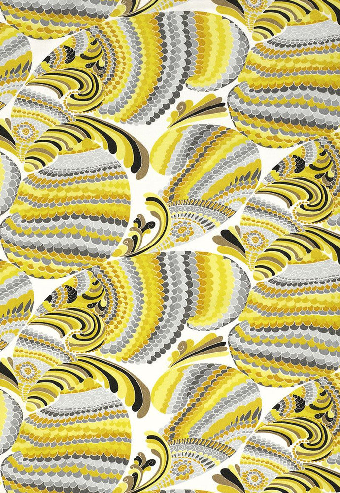 Pisces Print Driftwood 174332 by Schumacher Designer Fabric Trina-Turk 100% Acrylic Wyzenbeek 15,000 Horizontal: 17.25 and Vertical: 18 51.875 - Swanky Fabrics -