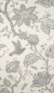 Bali Vine Charcoal 174371 by Schumacher Designer Fabric