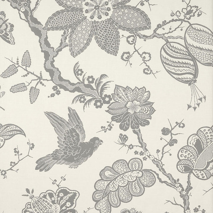 Bali Vine Charcoal 174371 by Schumacher Designer Fabric CLASSIC PRINTS See Sample UNITED KINGDOM . </p><p>Repeat: Horizontal: 54" (137CM) and Vertical: 86" (218CM) 54" WIDE (137CM) - Swanky Fabrics -