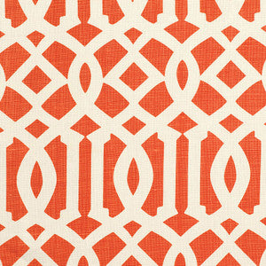 Imperial Trellis Ii Ivory / Mandarin 174410 by Schumacher Designer Fabric