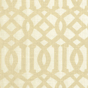 Imperial Trellis Ii Sand / Ivory 174412 by Schumacher Designer Fabric