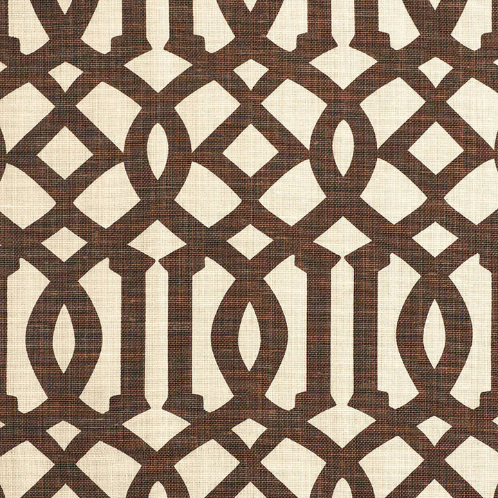 Imperial Trellis Ii Java / Cream 174413 by Schumacher Designer Fabric PRINT HAPPY See Sample BELGIUM . </p><p>Repeat: Horizontal: 6" (15CM) and Vertical: 12" (30CM) 54" WIDE (137CM) - Swanky Fabrics -