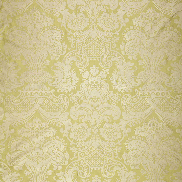 Padova Damask Print Celadon 174421 by Schumacher Fabric Schumacher Fabric Padova Damask Print Celadon 174421Fabric SILK 100% INDIA </p><p>Repeat: H: HORZ. 26" (66CM), V: VERT. 24 1/2" (62CM) 50.875 - Fabric Carolina -