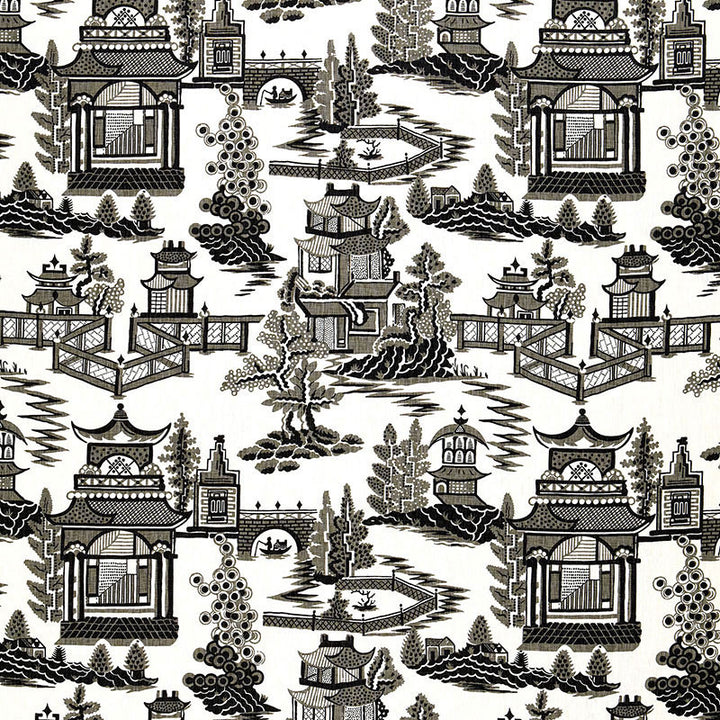 Nanjing Smoke 174433 by Schumacher Designer Fabric PRINT HAPPY See Sample UNITED STATES OF AMERICA MEDIUM DUTY </p><p>Repeat: Horizontal: 27" (69CM) and Vertical: 25 1/4" (64CM) 54" WIDE (137CM) - Swanky Fabrics -