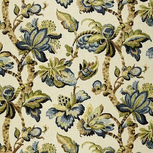 Kemscott Indigo 174442 by Schumacher Designer Fabric