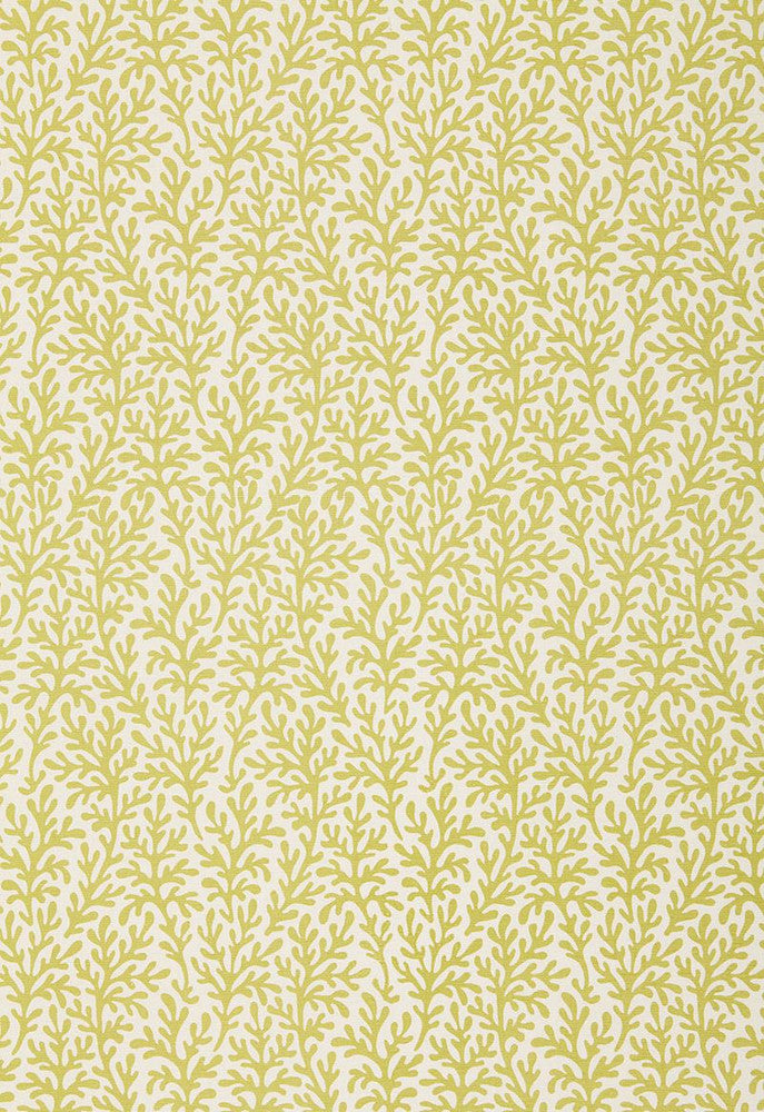 Sea Coral Chartreuse 174462 by Schumacher Designer Fabric Tessera 100% Cotton - Horizontal: 3.875 and Vertical: 8 54 - Swanky Fabrics -