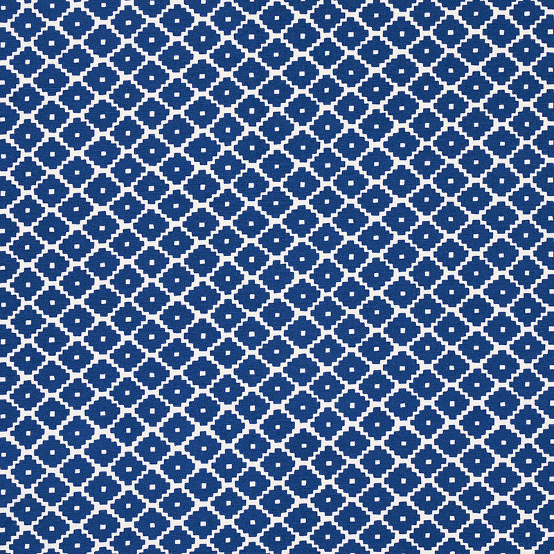 Ziggurat Blue 174487 by Schumacher Designer Fabric HAPPY TOGETHER II COTTON 100% INDIA 12000 CYCLE </p><p>Repeat: Horizontal: 4 1/2" (11CM) and Vertical: 6 3/4" (17CM) 54 - Swanky Fabrics -