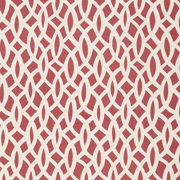 Chain Link Cerise 174493 by Schumacher Designer Fabric TESSERA I SMALL PATTERNS See Sample INDIA MEDIUM DUTY </p><p>Repeat: Horizontal: 6 3/4" (17CM) and Vertical: 18" (46CM) 54" WIDE (137CM) - Swanky Fabrics -