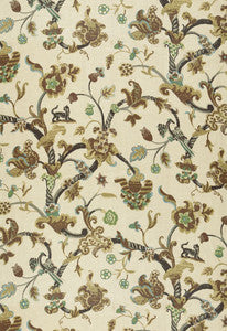 Eastbury Manor Print Moonstone 174531 by Schumacher Designer Fabric