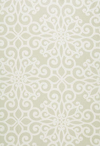 Rosegate Embroidered Print Flax 174561 by Schumacher Designer Fabric