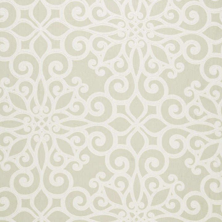 Rosegate Embroidered Print Flax 174561 by Schumacher Designer Fabric AU NATUREL LINEN 63% COTTON 37% INDIA </p><p>Repeat: Horizontal: 27" (69CM) and Vertical: 26" (66CM) 54 - Swanky Fabrics -