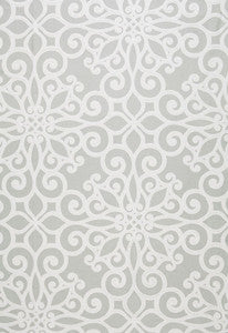 Rosegate Embroidered Print Pumice 174562 by Schumacher Designer Fabric