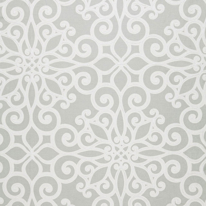 Rosegate Embroidered Print Pumice 174562 by Schumacher Designer Fabric AU NATUREL LINEN 63% COTTON 37% INDIA </p><p>Repeat: Horizontal: 27" (69CM) and Vertical: 26" (66CM) 54 - Swanky Fabrics -