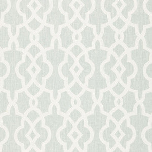 Summer Palace Fret Mineral 174593 by Schumacher Designer Fabric
