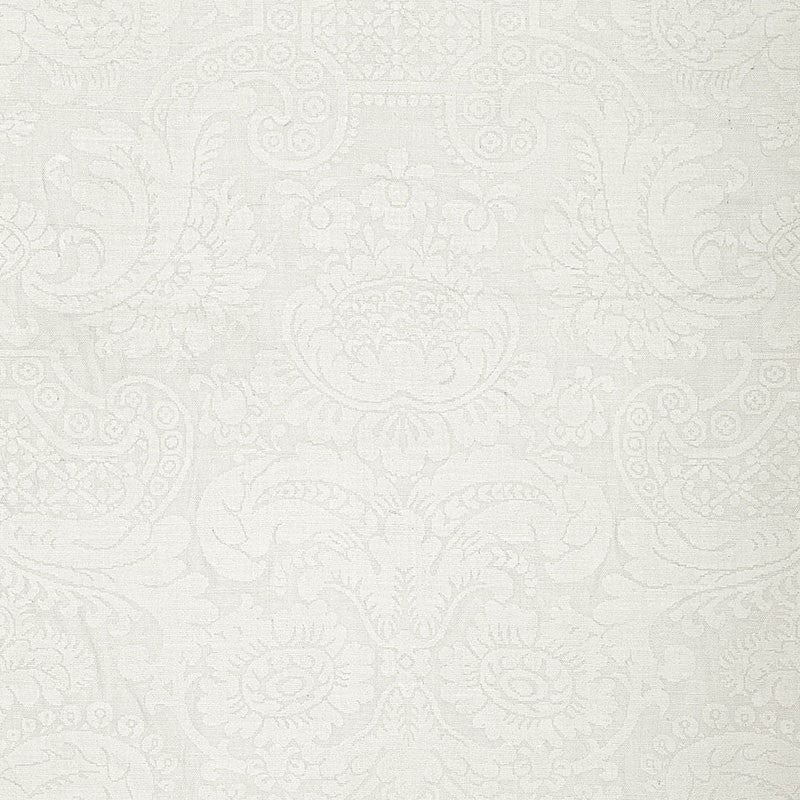 Padova Damask Natural Ivory 174600 by Schumacher Designer Fabric CLASSIC PRINTS SILK 100% INDIA </p><p>Repeat: Horizontal: 26" (66CM) and Vertical: 25 1/4" (64CM) 52 - Swanky Fabrics -