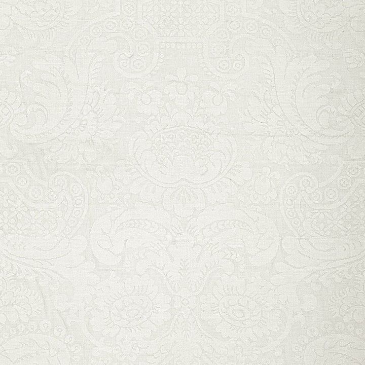 Padova Damask Natural Ivory 174600 by Schumacher Designer Fabric CLASSIC PRINTS See Sample INDIA LIGHT DUTY </p><p>Repeat: Horizontal: 26" (66CM) and Vertical: 25 1/4" (64CM) 52" WIDE (132CM) - Swanky Fabrics -