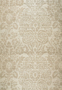 Malay Damask Print Putty 174610 by Schumacher Designer Fabric