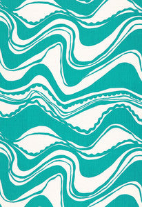 Carmel Coastline Print Laguna 174691 by Schumacher Designer Fabric