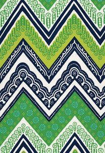 Tangier Frame Print Sea Grass 174741 by Schumacher Designer Fabric