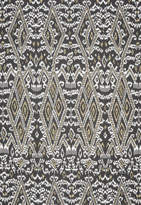 Maya Ikat Print Ash 174750 by Schumacher Designer Fabric