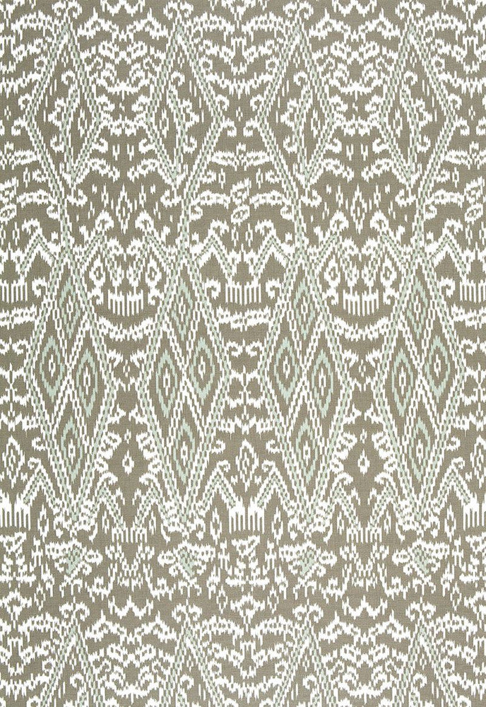 Maya Ikat Print Greige 174751 by Schumacher Designer Fabric Au-Naturel 100% Cotton - Horizontal: 13.25 and Vertical: 34.75 53 - Swanky Fabrics -