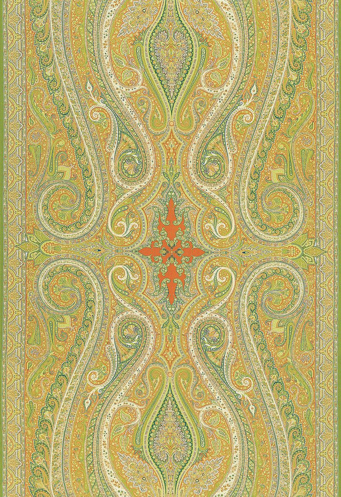 Pasha Paisley Bittersweet 174800 by Schumacher Designer Fabric Martyn-Lawrence-Bullard 100% Wool - Horizontal: 52.5 and Vertical: 96 52.5 - Swanky Fabrics -