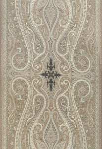 Pasha Paisley Stone 174803 by Schumacher Designer Fabric
