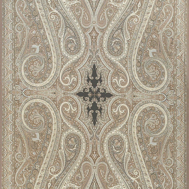 Pasha Paisley Stone 174803 by Schumacher Designer Fabric MARTYN LAWRENCE BULLARD See Sample UNITED KINGDOM HEAVY DUTY </p><p>Repeat: Horizontal: 52 1/2" (133CM) and Vertical: 96" (244CM) 52 1/2" WIDE (133CM) - Swanky Fabrics -