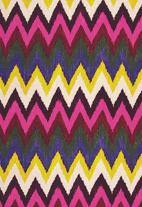 Adras Ikat Print Jewel 174820 by Schumacher Designer Fabric