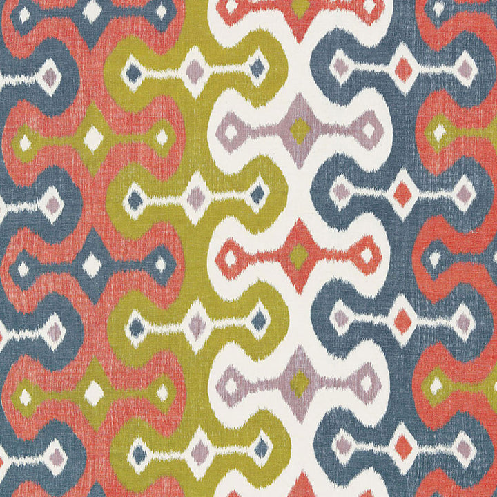 Darya Ikat Caravan 174830 by Schumacher Designer Fabric OTTOMAN CHIC COTTON 55% LINEN 45% INDIA WYZENBEEK 20,000 </p><p>Repeat: Horizontal: 26 1/2" (67CM) and Vertical: 15 1/4" (39CM) 53 - Swanky Fabrics -