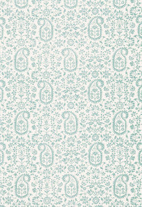 Kalika Paisley Print Aquamarine 174862 by Schumacher Designer Fabric
