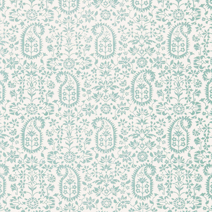 Kalika Paisley Print Aquamarine 174862 by Schumacher Designer Fabric CHROMA SP14 See Sample UNITED KINGDOM MEDIUM DUTY </p><p>Repeat: Horizontal: 18" (46CM) and Vertical: 12" (30CM) 54" WIDE (137CM) - Swanky Fabrics -