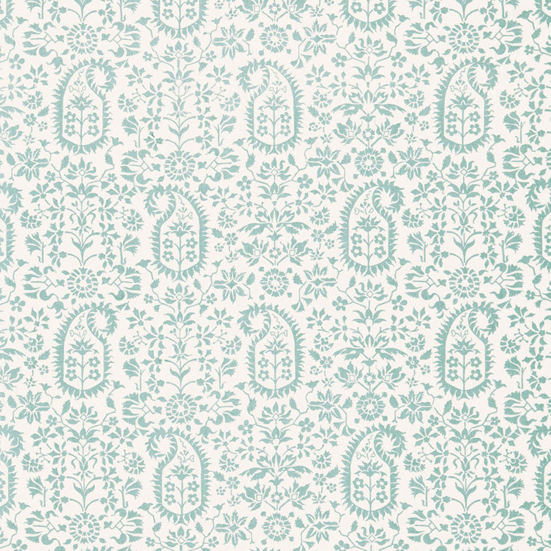 Kalika Paisley Print Aquamarine 174862 by Schumacher Fabric Schumacher Fabric Kalika Paisley Print Aquamarine 174862Fabric LINEN 100% UNITED KINGDOM </p><p>Repeat: H: HORZ. 18" (46CM) , V: VERT. 12" (30CM) 54 - Fabric Carolina -