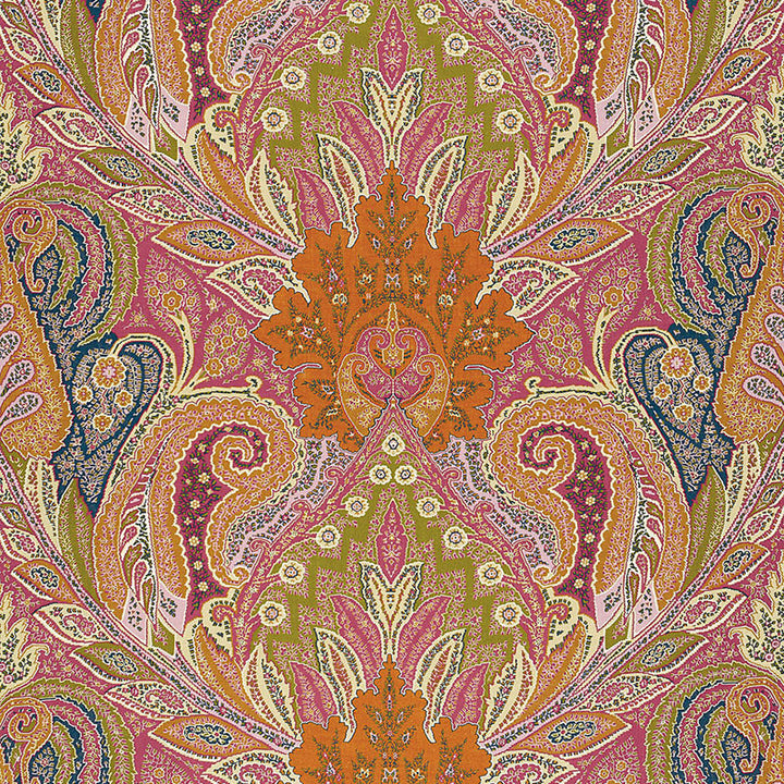 Cambay Paisley Print Sandalwood 174880 by Schumacher Designer Fabric CLASSIC PRINTS See Sample UNITED KINGDOM HEAVY DUTY </p><p>Repeat: Horizontal: 54 1/2" (138CM) and Vertical: 33 3/4" (86CM) 54 1/2" WIDE (138CM) - Swanky Fabrics -
