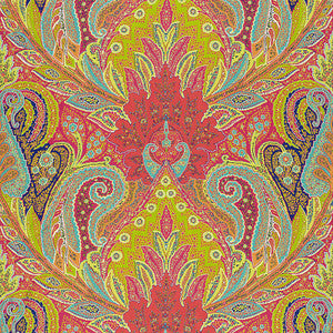 Cambay Paisley Print Parrot 174881 by Schumacher Designer Fabric