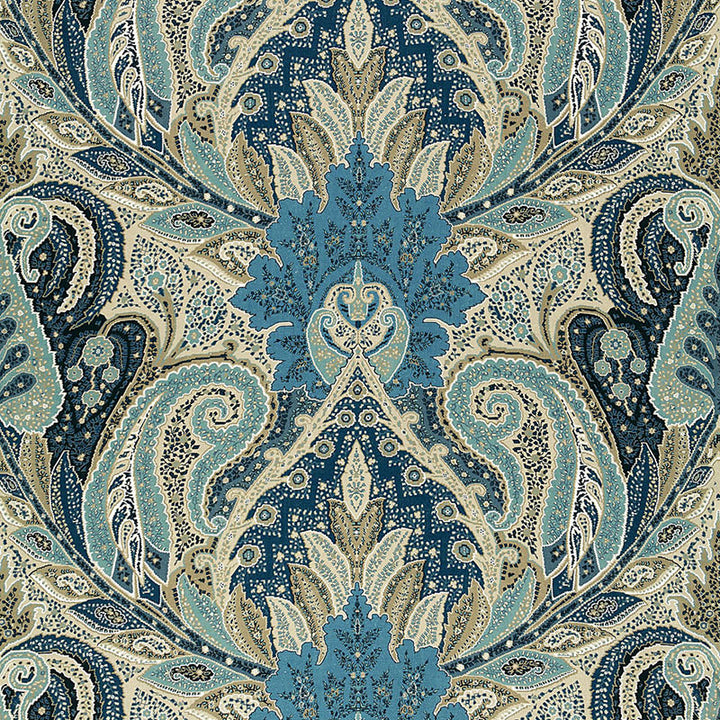 Cambay Paisley Print Azure 174883 by Schumacher Fabric Schumacher Fabric Cambay Paisley Print Azure 174883Fabric LINEN 100% UNITED KINGDOM </p><p>Repeat: H: HORZ. 54 1/2" (138CM) , V: VERT. 33 3/4" (86CM) 54.5 - Fabric Carolina -