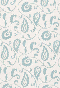 Malacca Ikat Vine Lake 175012 by Schumacher Designer Fabric