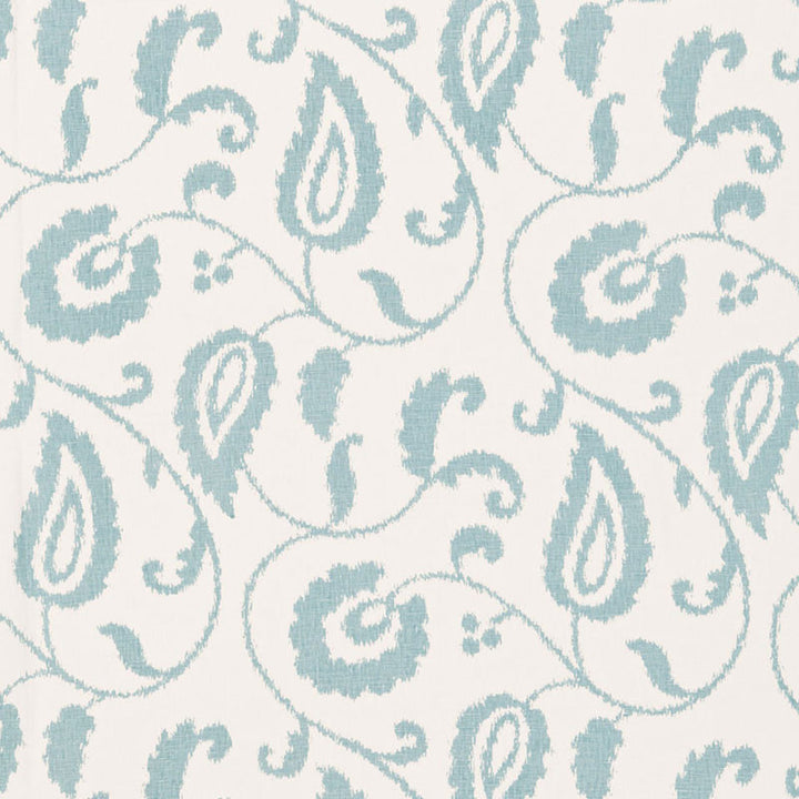 Malacca Ikat Vine Lake 175012 by Schumacher Designer Fabric CLASSIC PRINTS S12 See Sample INDIA NOT APPLICABLE </p><p>Repeat: Horizontal: 9" (23CM) and Vertical: 24" (61CM) 54" WIDE (137CM) - Swanky Fabrics -