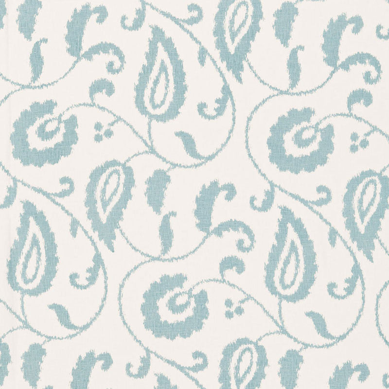Malacca Ikat Vine Lake 175012 by Schumacher Fabric Schumacher Fabric Malacca Ikat Vine Lake 175012Fabric LINEN 100% INDIA </p><p>Repeat: H: HORZ. 9" (23CM) , V: VERT. 24" (61CM) 54 - Fabric Carolina -